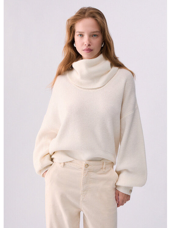 Liu Jo Liu Jo Maglione CF6250MS00910701 Bianco Regular Fit