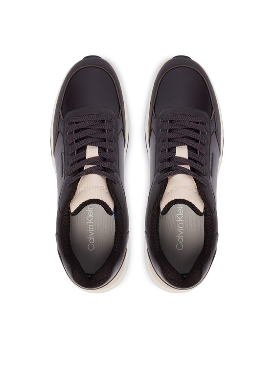 Calvin Klein Calvin Klein Sneakersy City Runner Laceup Lth Mix HM0HM02309 Bordowy