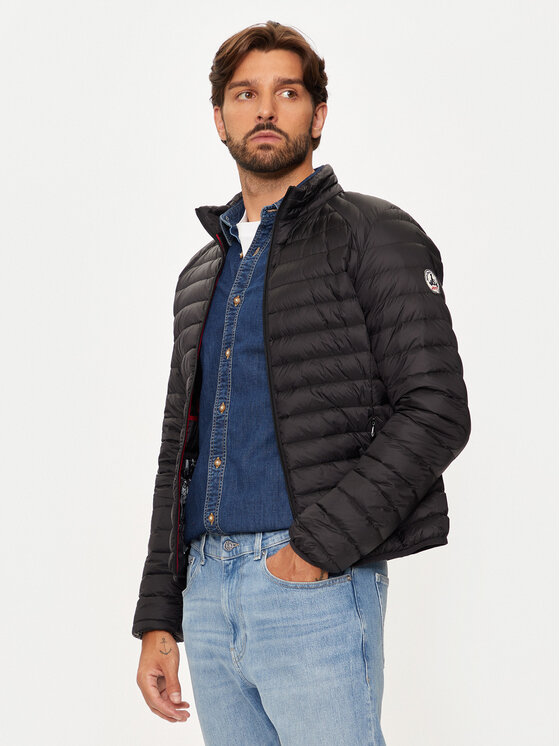 Jott Jott Geacă din puf Mat P000MDOW02 Negru Slim Fit
