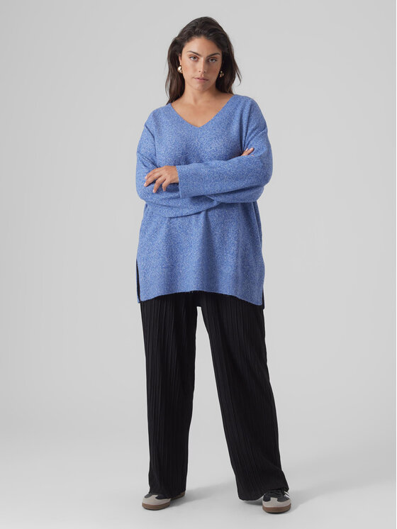 Vero Moda Curve Vero Moda Curve Sveter 10297266 Modrá Regular Fit
