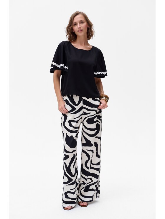 blue shadow blue shadow Bluzka Iwia Czarny Regular Fit