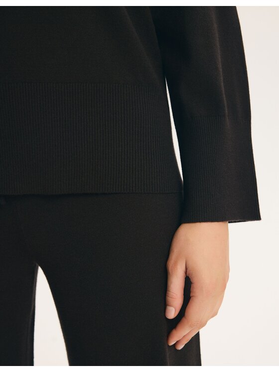 Esotiq Esotiq Komplet sweter i spodnie materiałowe 46082 Brązowy Regular Fit