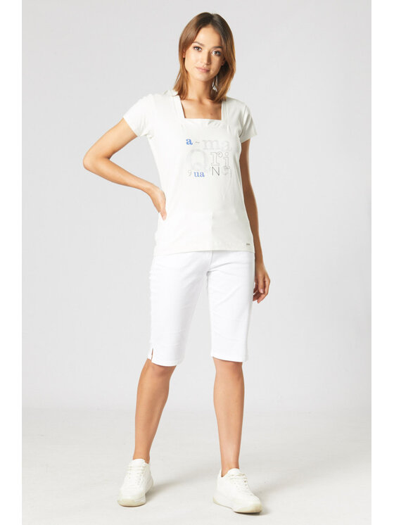 QUIOSQUE QUIOSQUE Halenka 16-TD-151 Bílá Regular Fit