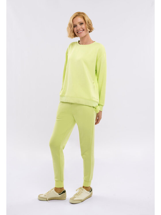 Volcano Volcano Spodnie dresowe N-VENIS Zielony Regular Fit