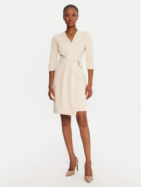 Rinascimento Rinascimento Rochie cocktail CFC0020071002 Bej Regular Fit