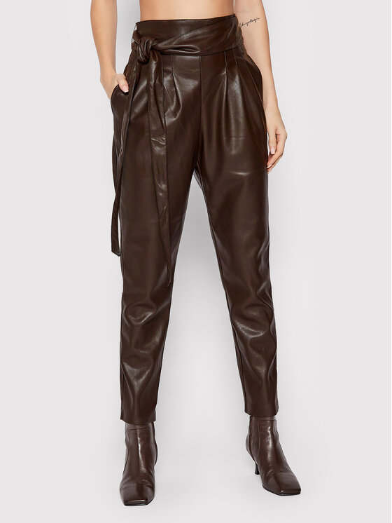 Marciano Guess Pantaloni in similpelle Pixie 1BGB31 9646Z Marrone Regular  Fit • Modivo.it
