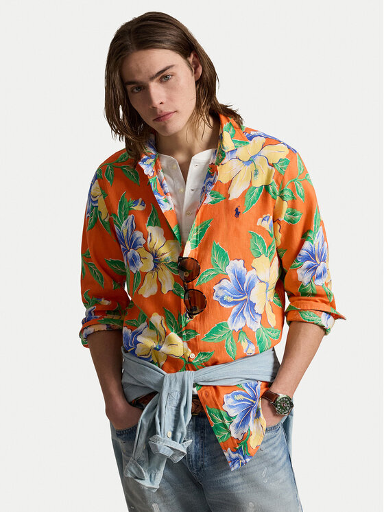 Polo Ralph Lauren Polo Ralph Lauren Риза 710B14226001 Оранжев Classic Fit