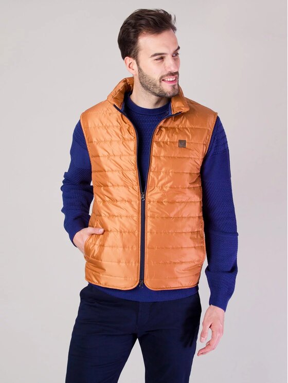 Willsoor Willsoor Kamizelka 11885 Miedziany Regular Fit