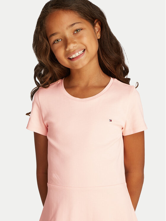 Tommy Hilfiger Tommy Hilfiger Ежедневна рокля Essential KG0KG08487 S Розов Regular Fit