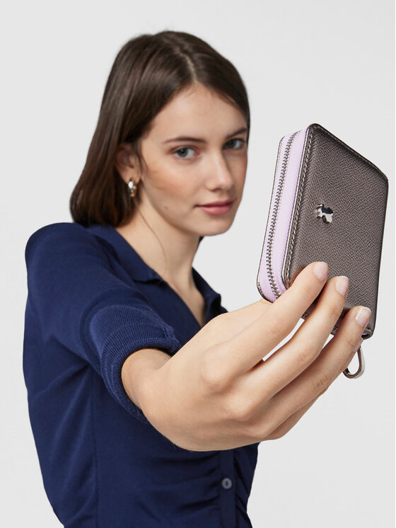TOUS TOUS Maža Moteriška Piniginė Monedero M. New Dubai 2001690055 Sidabrinė