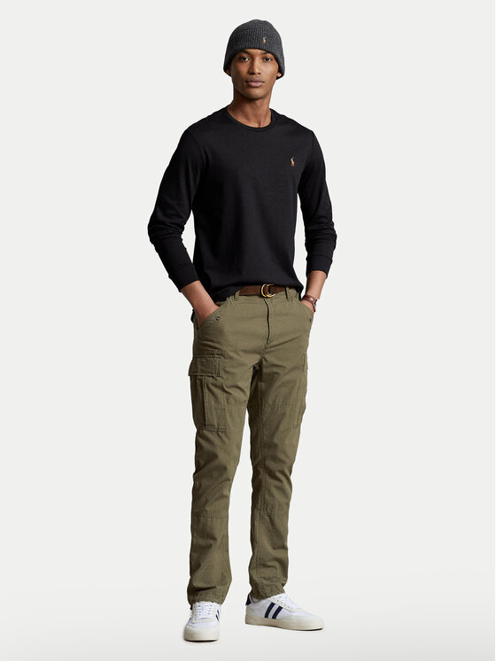 Polo Ralph Lauren Polo Ralph Lauren S dlouhým rukávem 710760121 Černá Slim Fit