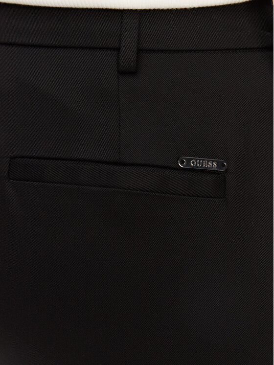 Guess Guess Bavlnené nohavice W5GB52 WGXM2 Čierna Regular Fit