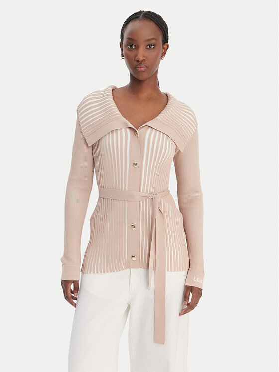Liu Jo Sport Liu Jo Sport Kardiganas TA6116 MS55N Smėlio Regular Fit