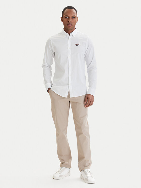 Aeronautica Militare Aeronautica Militare Koszula 261CA1320UCT03532 Biały Regular Fit