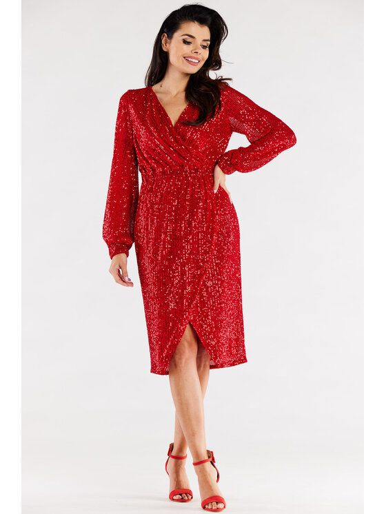 Awama Awama Abito da sera A565 Rosso Basic Fit
