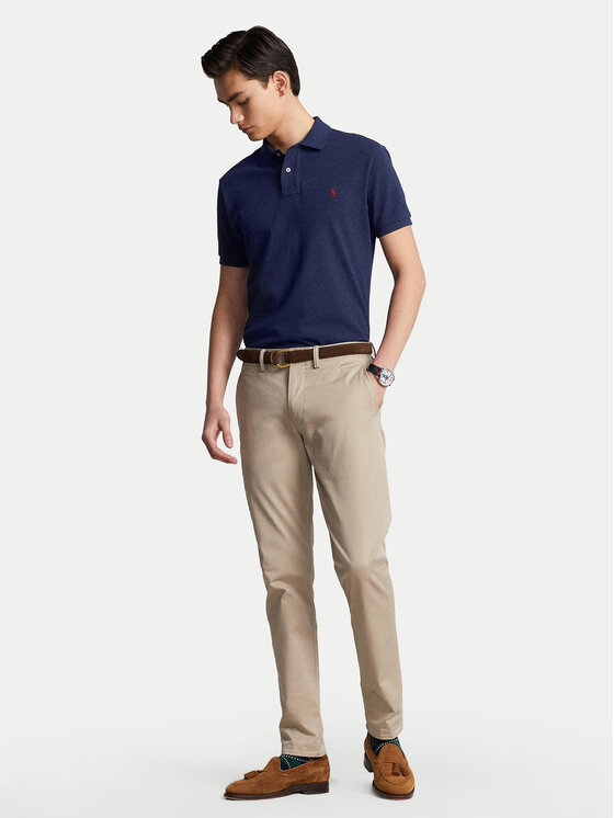 Polo Ralph Lauren Polo Ralph Lauren Polo marškinėliai 710680784292 Tamsiai mėlyna Custom Slim Fit