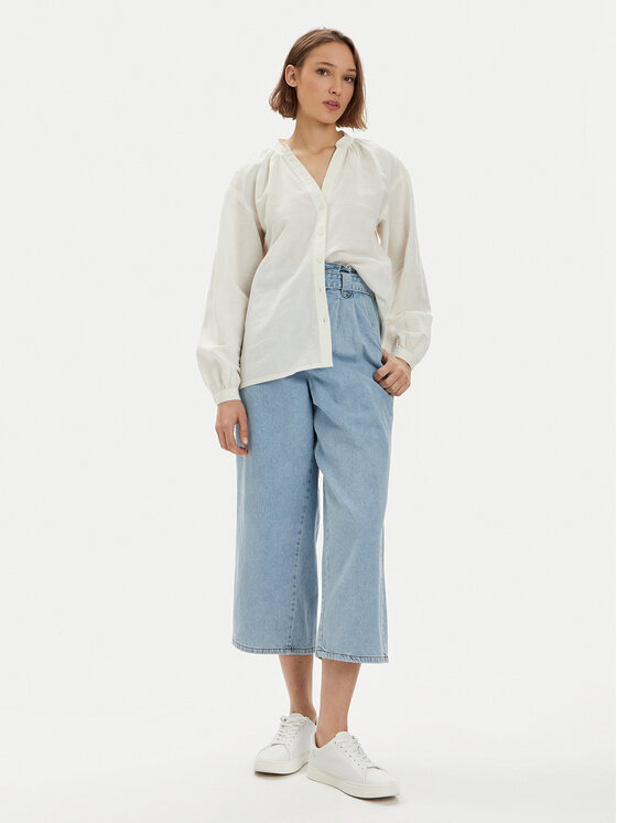 Wrangler Wrangler Koszula Poet 112352274 Biały Relaxed Fit
