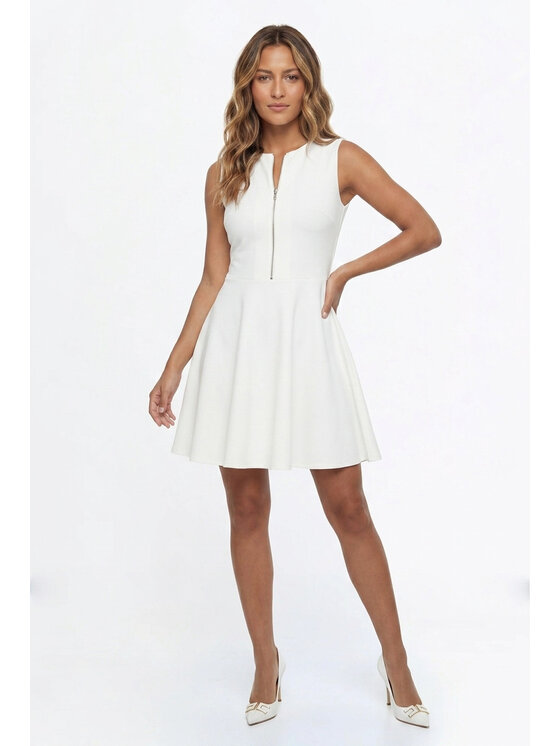 FIGL FIGL Φόρεμα κοκτέιλ M1356 Κρεμ A-Line Fit