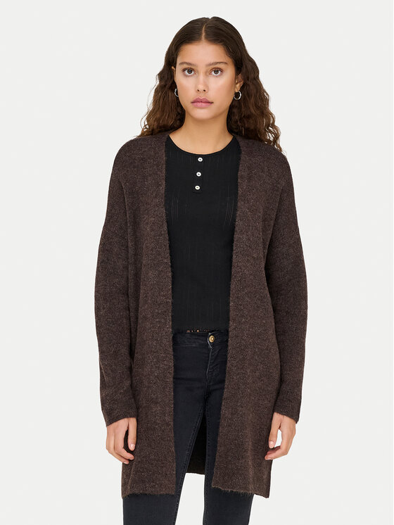 ONLY ONLY Strickjacke Talio 15358604 Braun Regular Fit