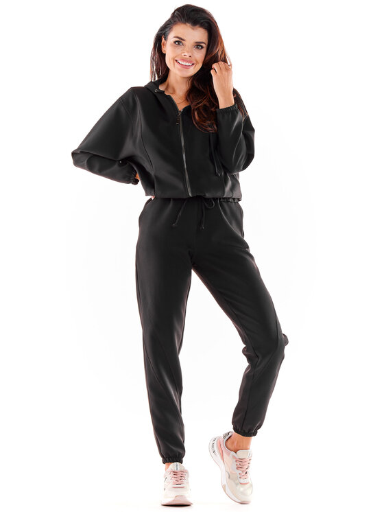 Awama Awama Spodnie damskie A591 Czarny Basic Fit