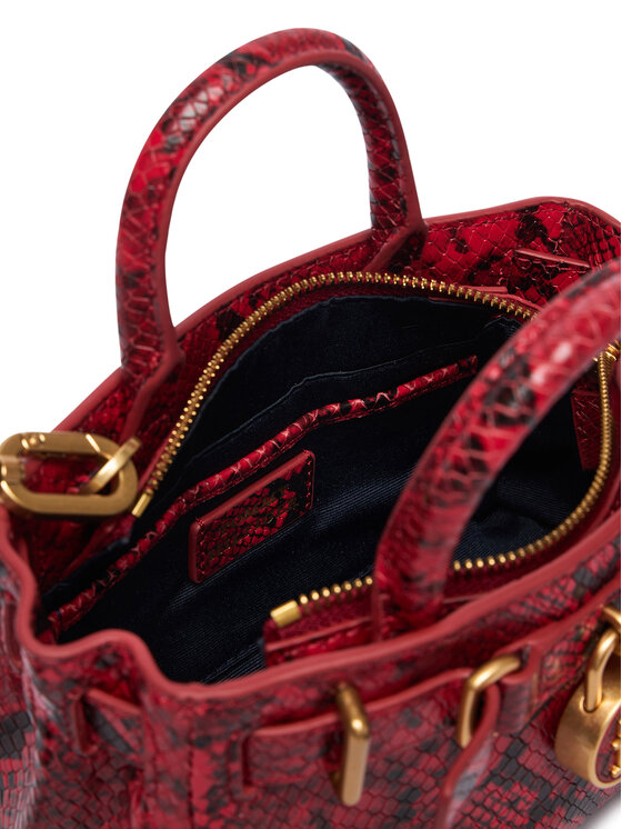 Tommy Hilfiger Tommy Hilfiger Дамска чанта American Icon Micro Tote Snake AW0AW18820 Червен