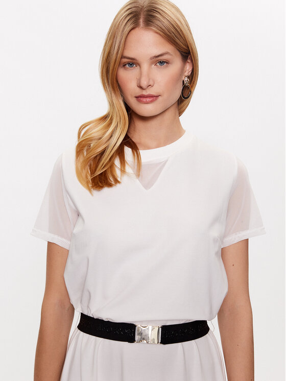 Liu Jo Sport Liu Jo Sport Vsakodnevna obleka TA3164 JS088 Bela Regular Fit