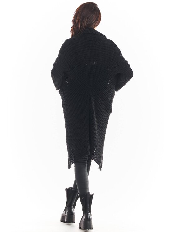 Awama Awama Cardigan A391 Nero Basic Fit