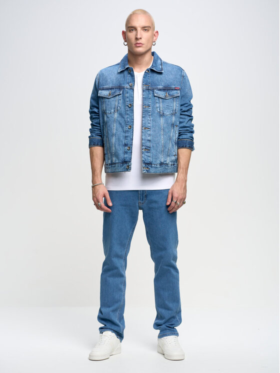 BIG STAR BIG STAR Kurtka jeansowa charlie_445 Niebieski Basic Fit