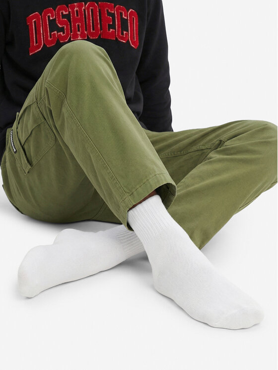 DC Shoes DC Shoes Garās zeķes AS_DC_02Z_SS25 (3-PACK) Balts
