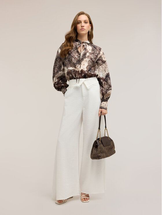 Motivi Motivi Blusa 20046000031N0Z2 Marrone Over Fit