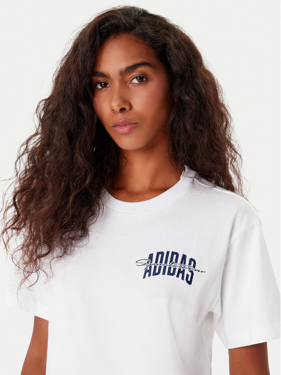 adidas adidas T-shirt Collegiate Graphic JV8545 Bijela Regular Fit