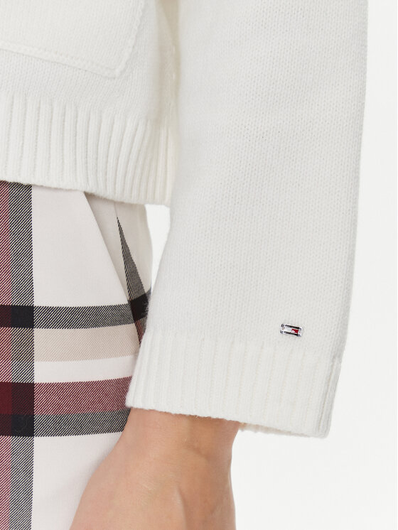 Tommy Hilfiger Tommy Hilfiger Kardigāns WW0WW39015 Écru Relaxed Fit