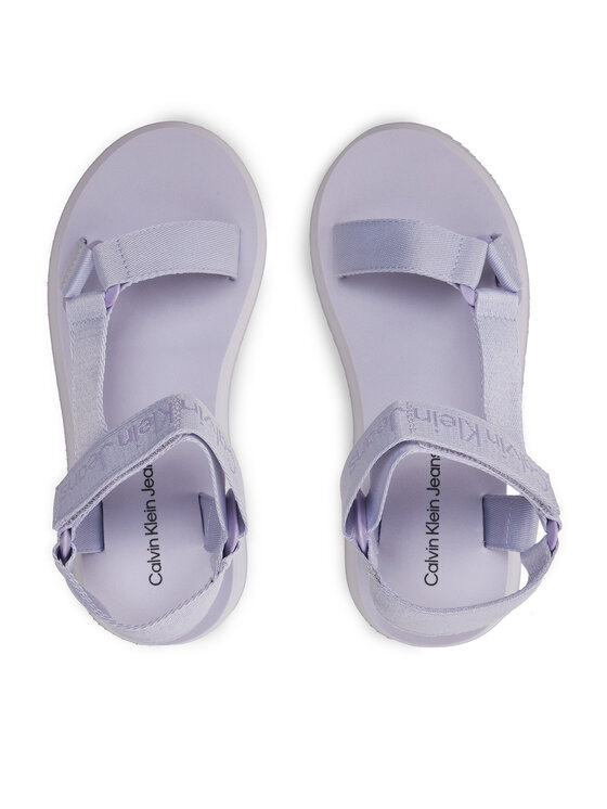 Calvin Klein Jeans Calvin Klein Jeans Sandale Sandal Velcro Webbing In Mtl YW0YW01480 Ljubičasta