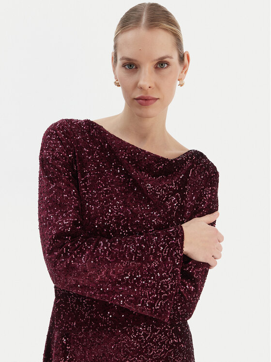 Rinascimento Rinascimento Коктейльна сукня CFC0126781003 Бордовий Regular Fit