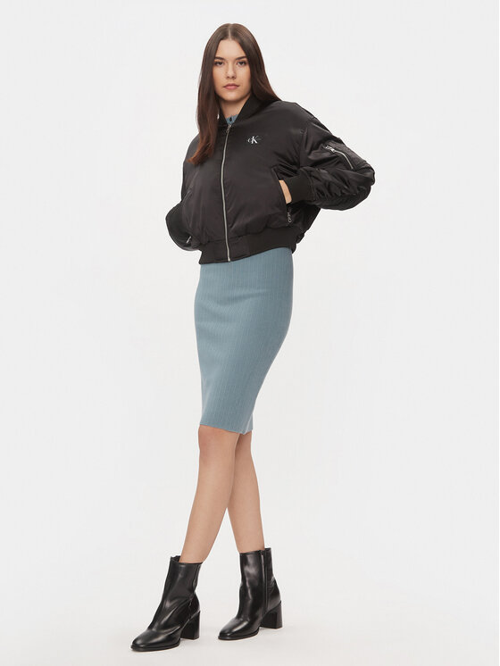 Calvin Klein Jeans Calvin Klein Jeans Μπόμπερ μπουφάν J20J222591 Μαύρο Regular Fit