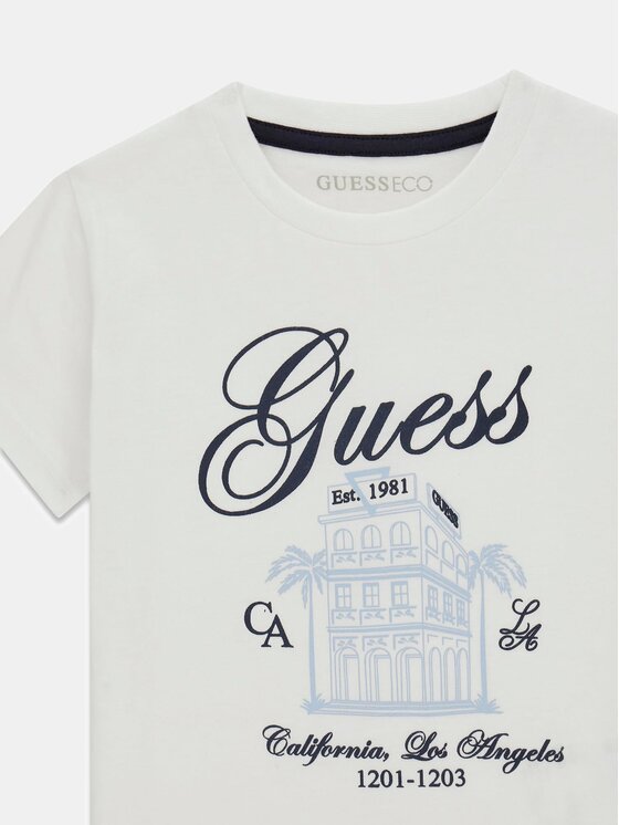 Guess Kids Guess Kids T-Shirt 181961 Biały Classic Fit
