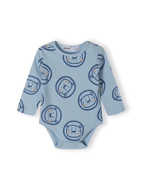 MINOTI MINOTI Komplet 3 par body 21babyrib4 Niebieski Regular Fit