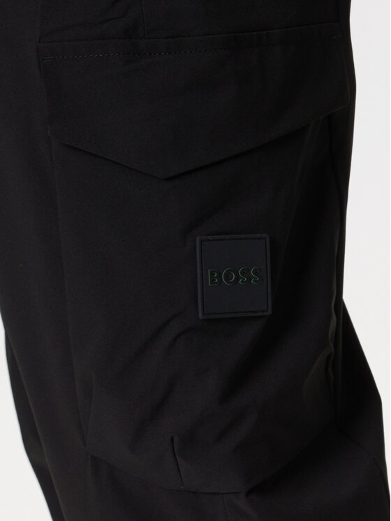 BOSS BOSS Medžiaginės kelnės T_Commuter 50534303 Žalia Slim Fit