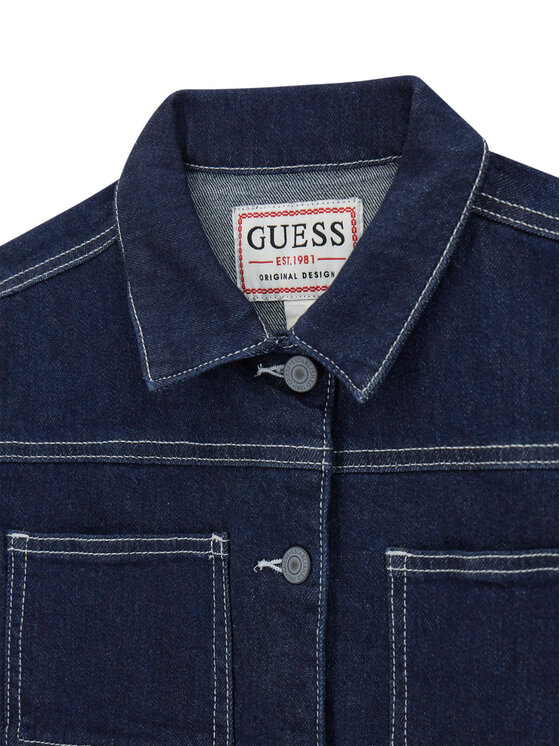 Guess Guess Jeansová bunda L6GL02 D8110 Tmavomodrá Regular Fit