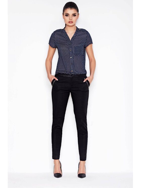 Awama Awama Koszula A071 Granatowy Basic Fit