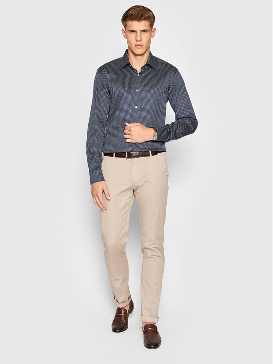 Camicia Hank 50473311 Blu scuro Slim Fit