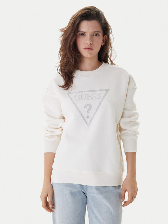 Guess Guess Pulóver W6RQ16 KB681 Ekru Regular Fit