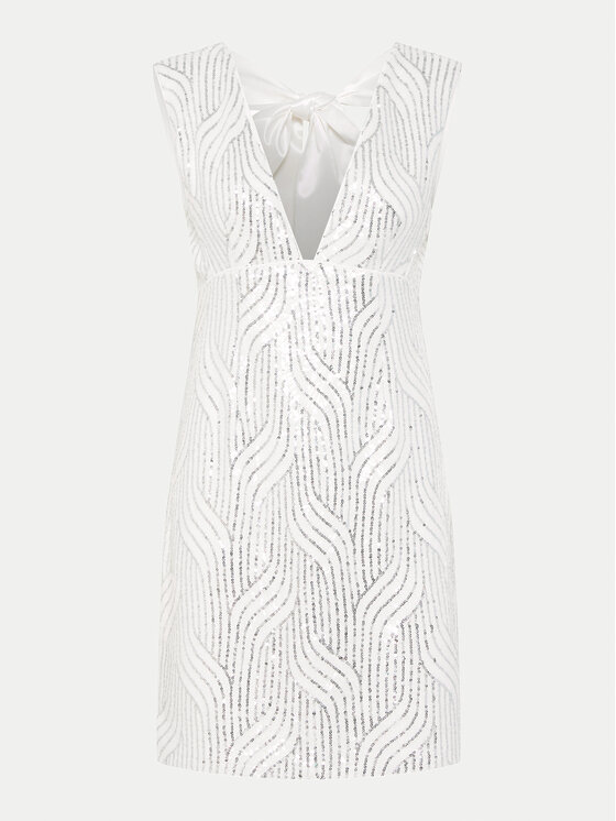 YAS YAS Cocktail obleka Olga 26036725 Srebrna Regular Fit