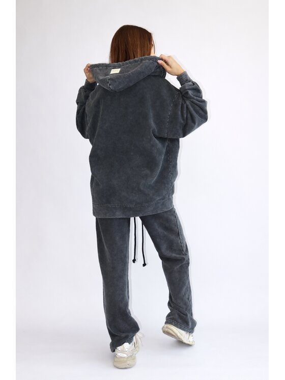 MissDenim MissDenim Bluza Oversize Zip Hoodie Czarny Oversize