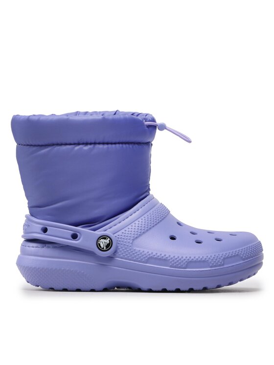 Cizme de zăpadă Crocs Classic Lined Neo Puff Boot 206630 Violet