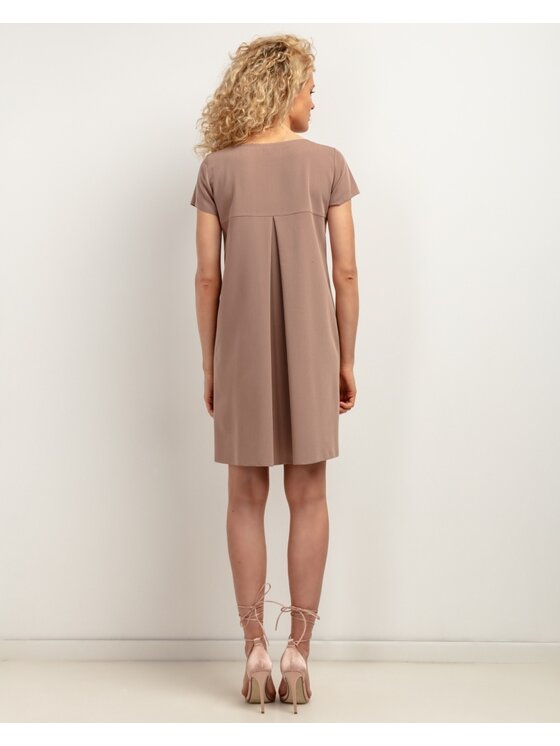 Tessita Tessita Koktejlové šaty SUKIENKA_T441 _6_S Tmavě béžová Loose Fit
