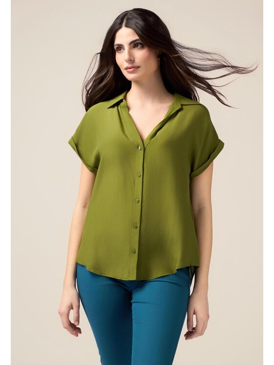 Oltre Oltre Camicia 5185J000733N015 Verde Over Fit