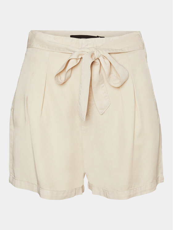 Vero Moda Vero Moda Szövet rövidnadrág Mia 10209543 Bézs Slim Fit