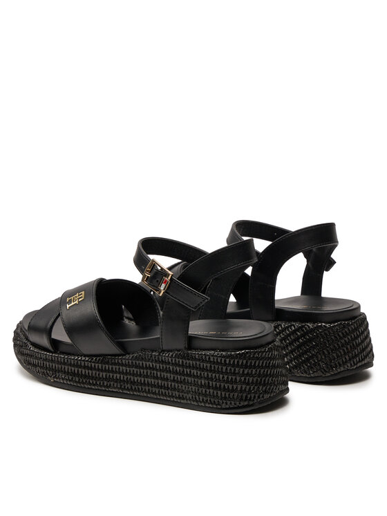 Tommy Hilfiger Espadrilles Platform Sandal T3A2 33264 0326 S Schwarz Modivo
