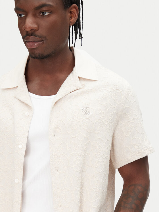Filling Pieces Filling Pieces Srajca Resort 9179980 Écru Regular Fit